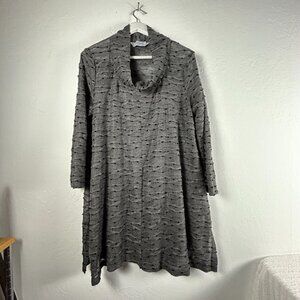 Itemz Chris Baumgartner Womens Gray Cowl Neck Long Sleeves Sweater Tunic Top OS